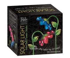 Regal Gifts – Estaca de jardín con luz solar, tamaño pequeño, diseño de flor, color amarillo