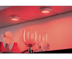 Paulmann Lámpara LED Armario Muebles ABL Juego Platy redondo ledes RGB inkl Fb 3 x 1 W 7 | fijada 1 W 14LM Cambio de color | 935.68