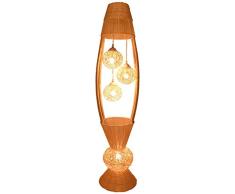 Lámparas de Pie Prime Moderna y minimalista lámpara de pie de ratán del sudeste asiático, estudio de la sala de estar creativo cálida lámpara romántica Zen estándar Lámpara de Piso (Color : Wood)