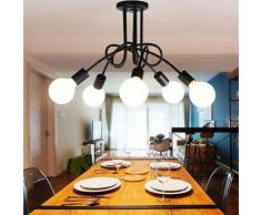 5 cabezas de la lámpara de techo luz pendiente moderna de la lámpara colgante de Loft Cafe Fixture