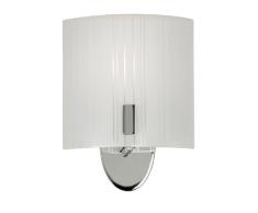 Oaks Lighting 817 CH Zafra - Lámpara de pared con pantalla de cristal curvada, color cromo