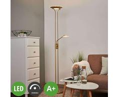 LED Lámpara de pie Aras en Dorado hecho de Metal e.o. para Salón & Comedor (A+) de Lindby | lámpara LED de pie, lámpara de pie, lámpara de pie