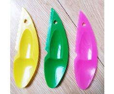 Herramienta cortadora de frutas para utensilios de cocina, cuchara cortadora de kiwi, toronja y cucharas de melón Color al azar. Juego de 6 unidades
