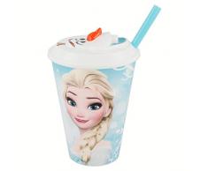 Stor Vaso 415 ML 3D con Pajita Frozen Olaf