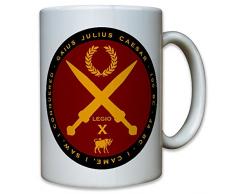Gaius Julius Caeser Antigua Roma quemador Señor Legion X VENI Vidi Vici Escudo nadadores Emblema - Taza de café taza # 10817