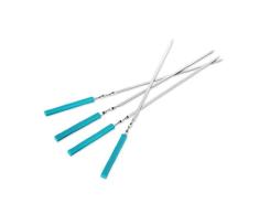 Nicetruc Barbacoa Pinchos 10pcs Manija De Acero Inoxidable Que Asa a Kabob Plana del Silicón Reutilizable La Parrilla Pinchos De Barbacoa Palillo De La Barbacoa Y Comer Al Aire Libre