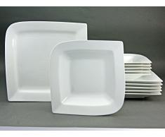 Creatable 19995, Serie Fantasia Blanco, Cocina Vajilla 12Â Piezas Vajilla, Porcelana, Blanco, 39Â x 28,5Â x 29,5Â cm, 12Â Unidades