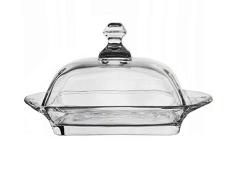 Calidad mantequillera con tapa de cristal transparente y mango Baron