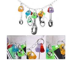 Juguete de Picar para Loro Bloque de Nudos Jaula de Loro Juguetes Masticables Cuchara Delicia Escalada Juguetes Colgantes Para Pájaros Jaula Plástico Colorida Decoración Colgante