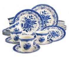 Creatable 19426 Victorian - Vajilla (30 Piezas), Color Azul