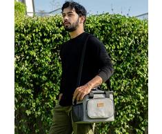 Lifewit 15L Bolsa Isotermica de Almuerzo Nevera Portatil para Alimentos Frutas,Porta de Comida Con Forro Plástico Aislamiento Térmico,Genial Para Playa,Picnic,Camping,Barbacoa (gris 37)