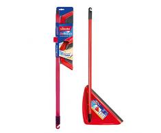 Vileda Duactiva Escoba Anti Polvo con Mango telescópico, plástico, Rojo, 8 x 28.5 x 81 cm