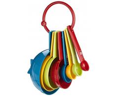 Kitchen Craft Miniamo Brights - Juego cucharas y Tazas medidoras (8 Piezas)