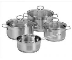 Krüger SM Manhattan - Batería de Cocina (4 Piezas), Acero