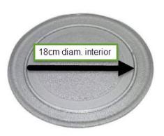 Europa Recambios - Plato Microondas 245mm. Liso Adecuado para Fagor LG 3390W1G005A