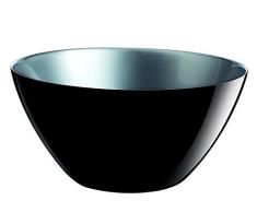 Luminarc 8011524 Flashy Colors - Ensaladera, vidrio de corte en caliente, 17 x 17 x 8 cm, color negro