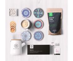 BOHORIA® Premium Design Posavasos (Set de 6) - Posavasos Decorativos para Vidrio, Copas, floreros, Velas en su Mesa de Comedor en Madera, Vidrio o Piedra (Ronda | 9cm) (Edición) (Orient)