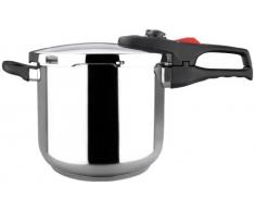 MAGEFESA PRACTIKA PLUS Olla a presión super rápida de fácil uso, acero inoxidable 18/10, apta para todo tipo de cocinas, incluido inducción. Fondo termo difusor encapsulado de 5 capas, excelente distribución del calor, 5 sistemas