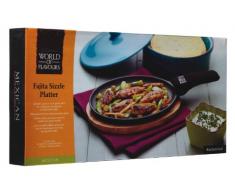 Kitchen Craft WFMXSIZZLE World of Flavours - Sartén Plana de Hierro Fundido para Servir (37 cm)