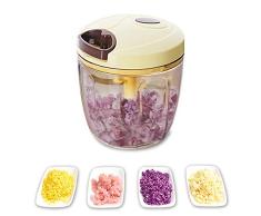 Picadora Manual de Alimentos con Cuerda,Picador de Verduras,Picadora de Carne Manual,Comida Cortador Mano Cebolla Ajo Zanahoria Verduras,Multiusos Cocina Útiles,Food Chopper Onion,Garlic Cutter 900ML