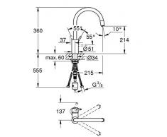 Grohe Concetto - Monomando de fregadero 1/2 (32663003)