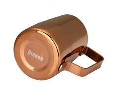 Dianoo Jarra De Espresso Al Vapor Jarra De Espuma De Espresso Acero Inoxidable Taza Café Latte Art 420ml Dorado