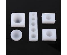 5pcs de la mitad redondo cabujón molde de silicona, 1 cm – 3 cm, 8 tamaño mitad molde DIY para tartas Fondant molde, DIY Collar Pulsera Resina colgantes hacer