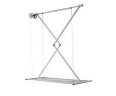 foxydry Mini Tendedero de Techo, Tendedero de Techo Vertical Abatible en Aluminio y Acero (Gris, 150)