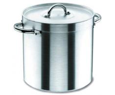 Lacor Chef 20124 - Olla recta con tapa, 24 cm, aluminio