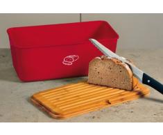 Kesper Brotbox - Panera para guardar el pan y para cortarlo (melamina, 340 x 180 x 130 mm)