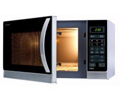 Sharp R-742(IN) W Microondas Grill 25L, Control Tactíl, 1000W, 900 W, 25 litros, Plateado