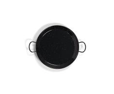 Vaello Campos La Valenciana sartén de Paella (Acero esmaltado, Negro, 55 cm