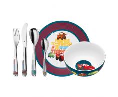 WMF Disney Cars - Vajilla para niños 6 piezas, incluye plato, cuenco y cubertería (tenedor, cuchillo de mesa, cuchara y cuchara pequeña) (WMF Kids infantil)