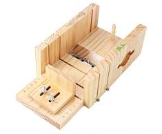 Cortador de jabón de madera para el hogar, hecho a mano, para hacer jabón, para equilibrar el apparato, corte de alambre preciso, ajustable para la parte delantera de la tabla, material de pino
