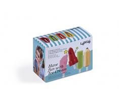 Lékué Set 4 Moldes Helados Icónicos de Silicona, 11.5 cm x 55 ml