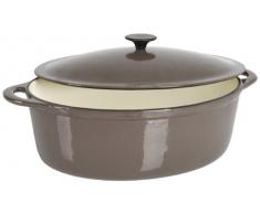 Crealys 513358 - Cocotte ovalada en hierro fundido, 6,5 l