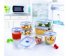 Luminarc Pure Box Active - Recipiente hermético de Vidrio, Cuadrado, tamaño 1,22 litros