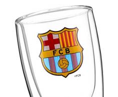 Vaso cerveza fondo doble FC. Barcelona 375ml