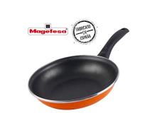Desconocido Magefesa Valencia Sartén 24 cm de Acero esmaltado, Antiadherente bicapa Reforzado, Color Naranja Exterior. Apto para Todo Tipo de cocinas, incluida inducción, Centimeters