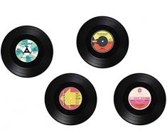 4 posavasos forma de vinilo - Vinyl coaster