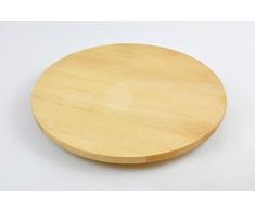 Plato giratorio de plato para pizza de diámetro 35 cm giratorio de plato de madera de haya de queso de platos con bandeja giratoria
