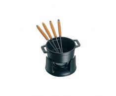 STAUB Mini Set Fondue, Hierro Fundido, Negro Mate, 10 cm