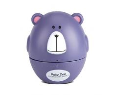 Fdit Temporizador de Cocina Mecánico 55 Minutos Temporizador de Cocina Reloj de Cocina para No Necesita Batería (Oso Purpura)