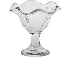 CRISTALICA Copas de Helado Copas de Vidrio ~LILY~ Transparente 14 cm Vidrio Transparente
