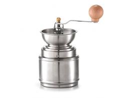 Zeller 27219 Molinillo de café, Acero Inoxidable 9.5 x 9.5 x 22 cm, Plata
