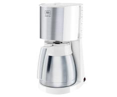 Melitta Enjoy II Therm 1017-07, Cafetera de Goteo, Jarra Térmica, Selector de Aroma, 1000 W, Blanco, 1.2 litros, Acero Inoxidable