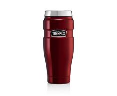 Thermos 101509 - Vaso de viaje de acero inoxidable, rojo, 0.47L
