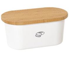 Kesper 18080 - Panera, melamina/bambú, color blanco