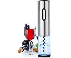 Sacacorchos Eléctrico - LOUISWARE Recargable Automático Abridor de Botellas de Vino, Acero Inoxidable Profesional Abrelatas de Vino Set con Cortador de Hoja