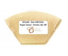 Tamaño papel sin blanquear, 100 filtro de café conos de papel para Melitta Aromaboy – Pack de 240